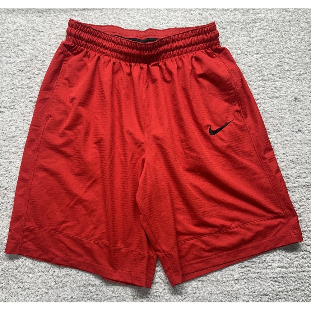 Nike Dri Fit Athletic Shorts Men's XL Basketball Running Training Cross fit Red
